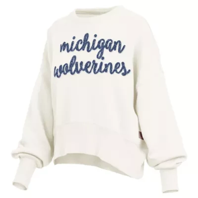 NCAA Michigan Wolverines Oversized Chelsea Waist Length Pullover Sweatshirt