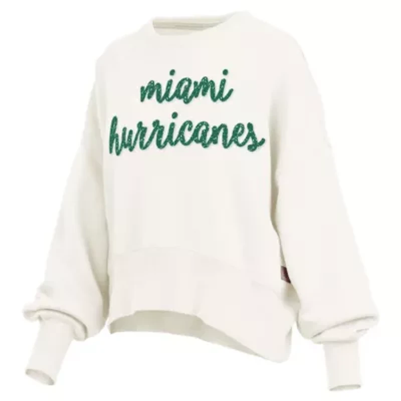 Miami (FL) Hurricanes NCAA Oversized Chelsea Waist Length Pullover Sweatshirt