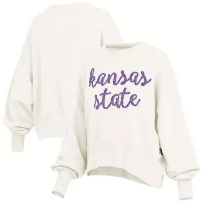NCAA Kansas State Wildcats Oversized Chelsea Waist Length Pullover Sweatshirt