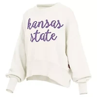 NCAA Kansas State Wildcats Oversized Chelsea Waist Length Pullover Sweatshirt