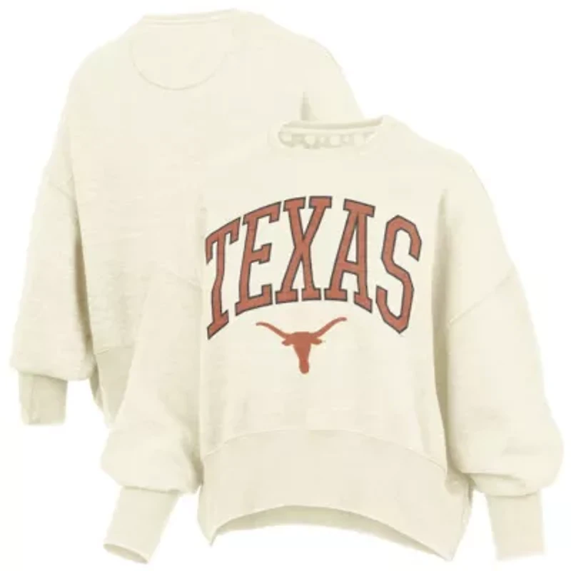 NCAA Texas Longhorns Oversized Waist-Length Crewneck Sweatshirt