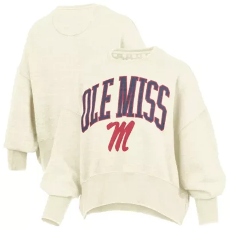 NCAA Ole Miss Rebels Oversized Waist-Length Crewneck Sweatshirt