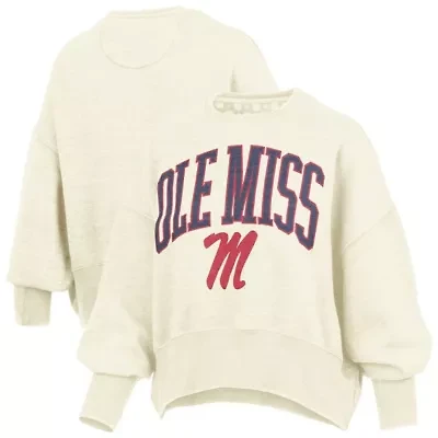 NCAA Ole Miss Rebels Oversized Waist-Length Crewneck Sweatshirt