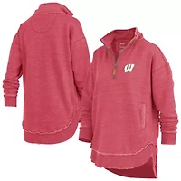 NCAA Wisconsin Badgers Northfork Sojourn Poncho Quarter-Zip Sweatshirt