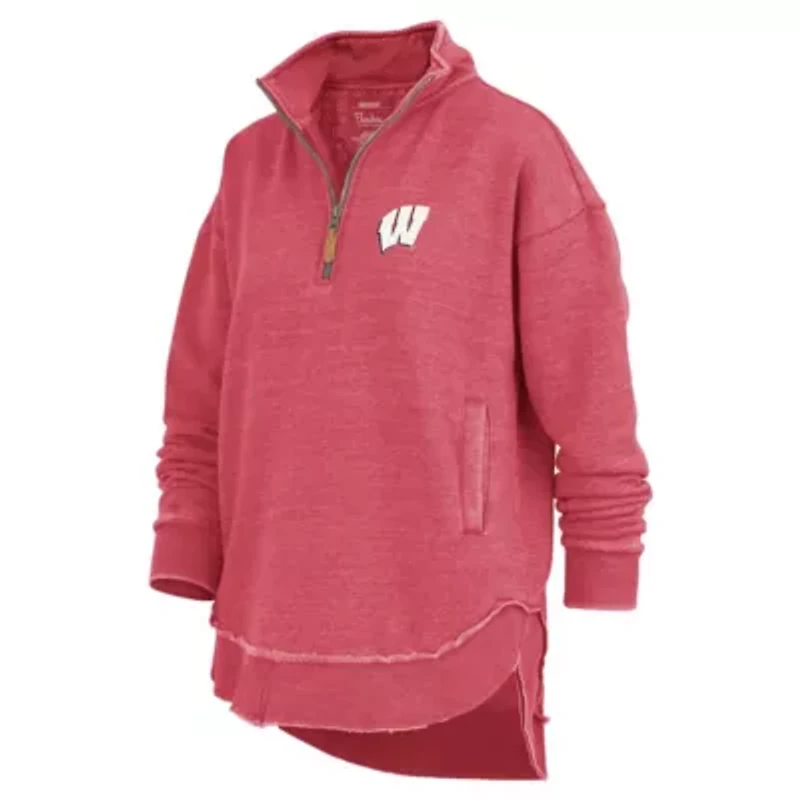 NCAA Wisconsin Badgers Northfork Sojourn Poncho Quarter-Zip Sweatshirt