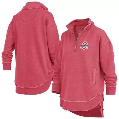 NCAA Ohio State Buckeyes Northfork Sojourn Poncho Quarter-Zip Sweatshirt
