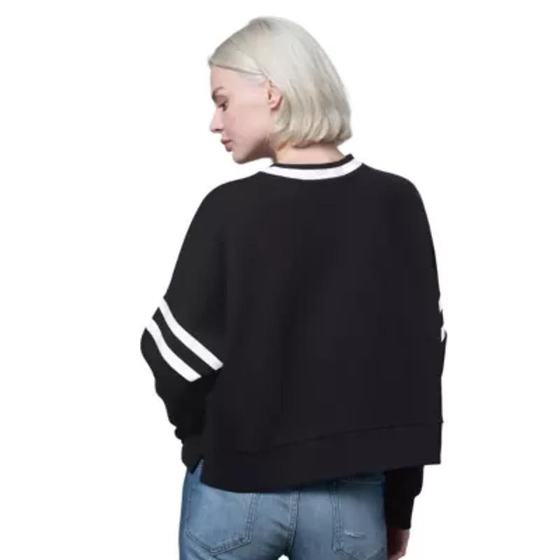 MLB New York Yankees Rally Cropped Drop Shoulder Crewneck Sweatshirt