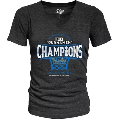 NCAA UCLA Bruins 2025 Big Ten Basketball Conference Tournament s Locker Room Tri-Blend V-Neck T-Shirt