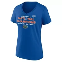 NCAA Fanatics Florida Gators 2025 Basketball National s Schedule V-Neck T-Shirt