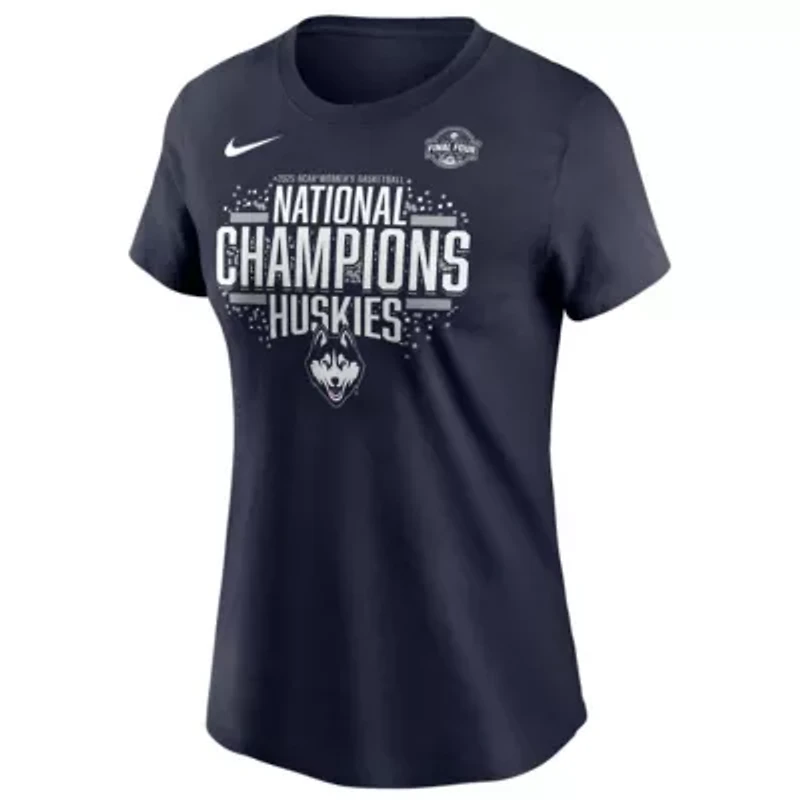Connecticut Huskies NCAA Nike UConn 2025 Basketball National s Locker Room T-Shirt