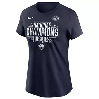 Connecticut Huskies NCAA Nike UConn 2025 Basketball National s Locker Room T-Shirt
