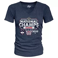 Connecticut Huskies NCAA UConn 2025 Basketball National s Bracket Tri-Blend V-Neck T-Shirt