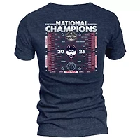 Connecticut Huskies NCAA UConn 2025 Basketball National s Bracket Tri-Blend V-Neck T-Shirt