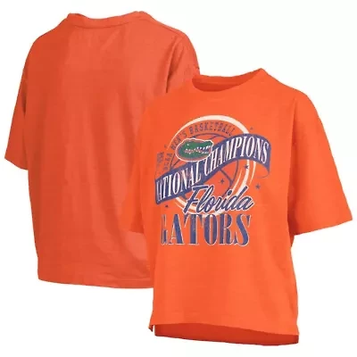 NCAA Florida Gators 2025 Basketball National s World Ball Motley Crew Oversized Slub T-Shirt