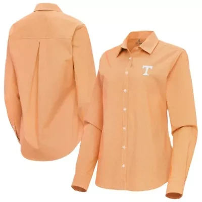 NCAA Tennessee Volunteers Porter Woven Tri-Blend Long Sleeve Button-Up Shirt