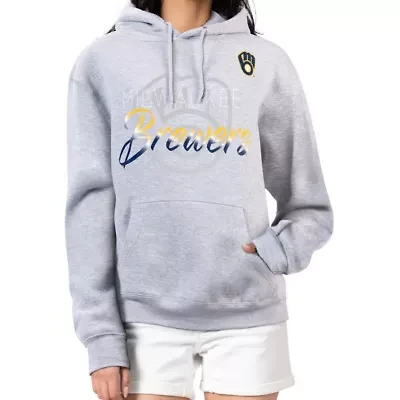 MLB Milwaukee Brewers Shadow Logo Graphic Pullover Hoodie
