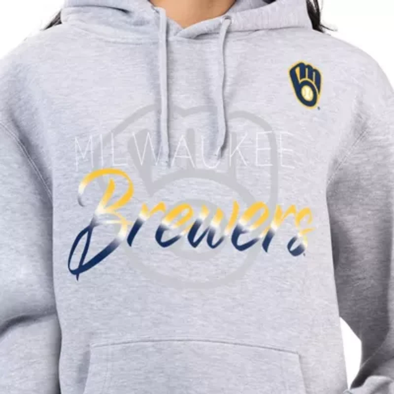 MLB Milwaukee Brewers Shadow Logo Graphic Pullover Hoodie