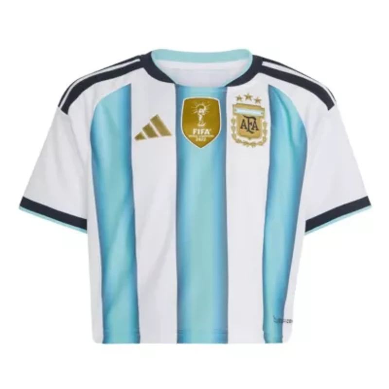 Soccer National Teams Argentina Team FIFA x World Cup 2022 Winners Home Cropped Replica Jersey