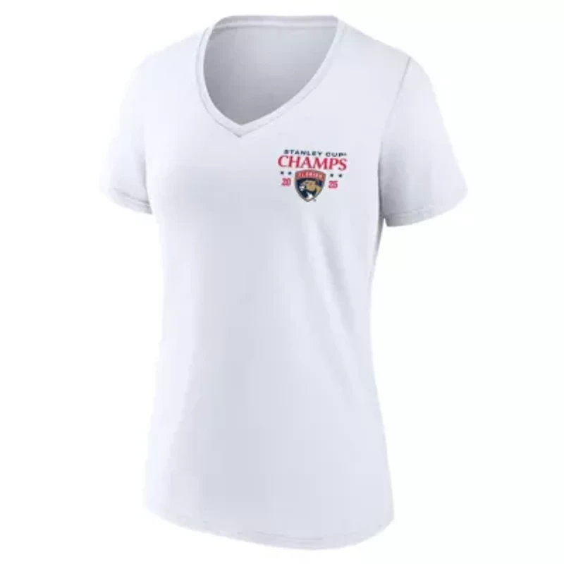 NHL Fanatics Florida Panthers 2025 Stanley Cup s Jersey Roster V-Neck T-Shirt