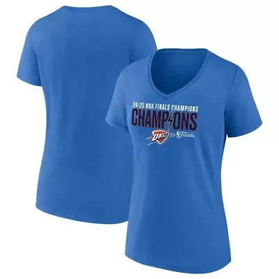 NBA Fanatics Oklahoma City Thunder 2025 Finals s Fast Break Hometown V-Neck T-Shirt