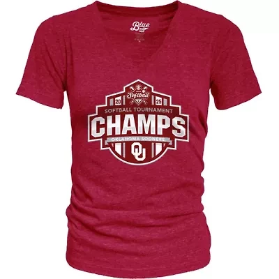 NCAA Oklahoma Sooners 2025 SEC Softball Conference Tournament s Locker Room V-Neck T-Shirt