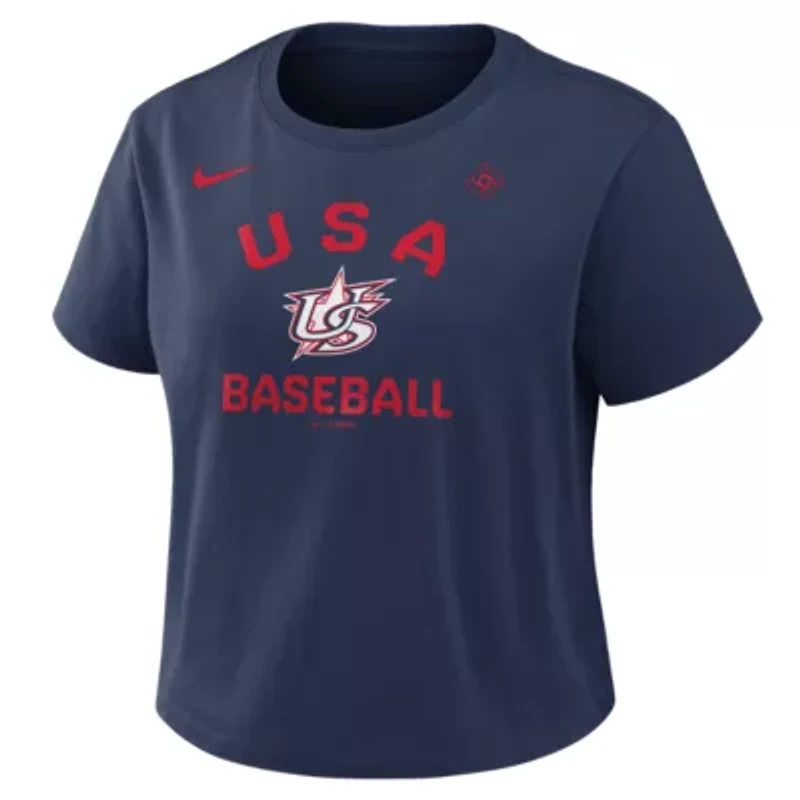 World Baseball Nike USA 2026 Classic Mod Cropped T-Shirt