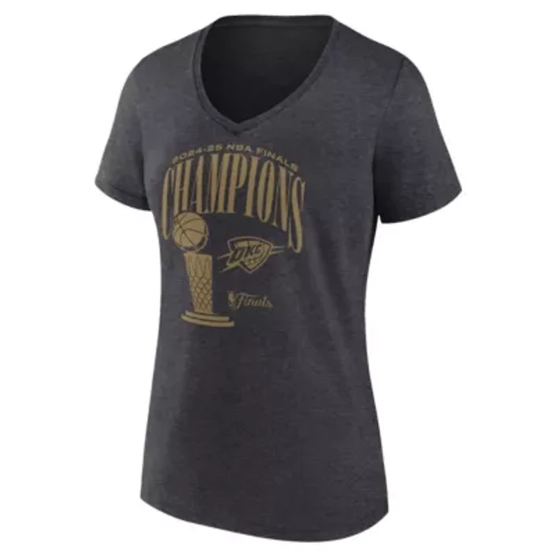 NBA Fanatics Oklahoma City Thunder 2025 Finals s Double Dribble V-Neck T-Shirt