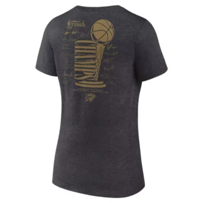 NBA Fanatics Oklahoma City Thunder 2025 Finals s Double Dribble V-Neck T-Shirt