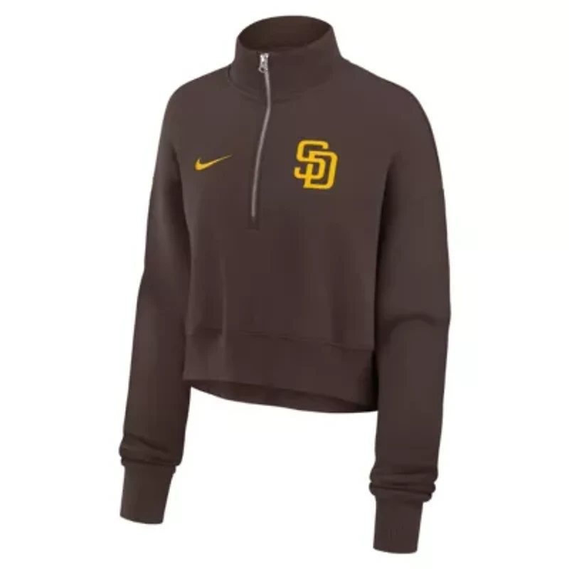MLB Nike San Diego Padres Primetime Phoenix Fleece Half-Zip Sweatshirt