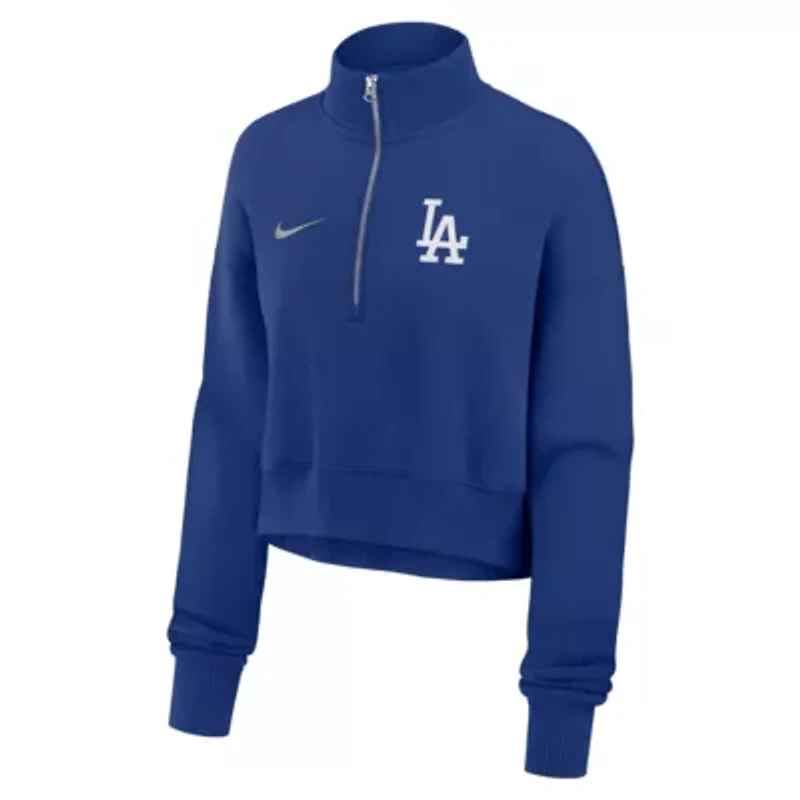 MLB Nike Los Angeles Dodgers Primetime Phoenix Fleece Half-Zip Sweatshirt