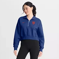 MLB Nike New York Mets Primetime Phoenix Fleece Half-Zip Sweatshirt