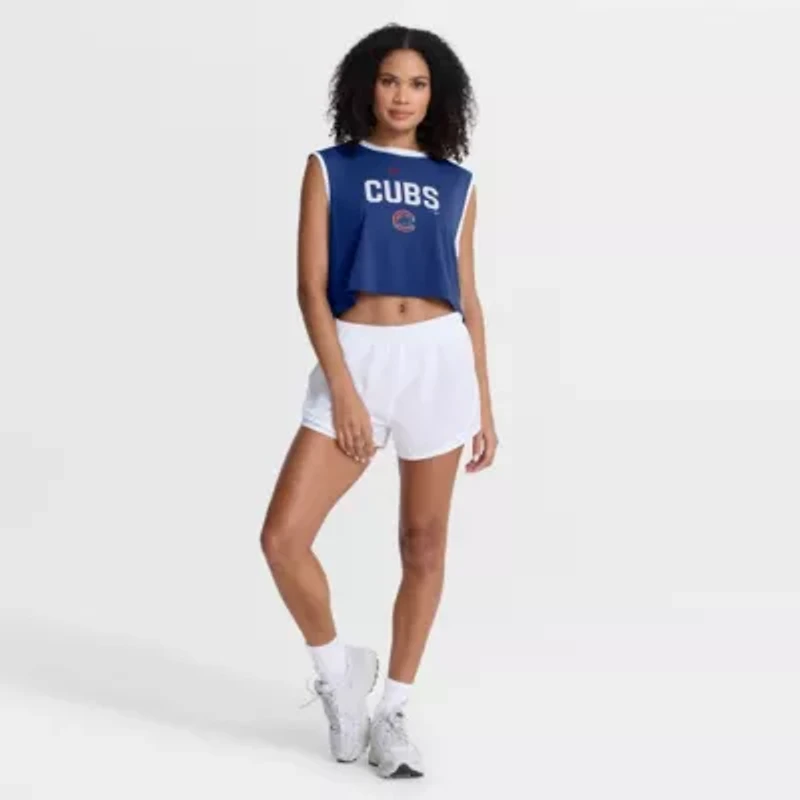 MLB Nike Chicago Cubs Primetime Loose Dri-FIT Cropped Tank Top