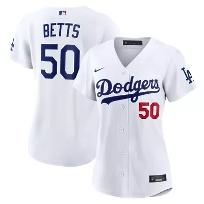 MLB Nike Mookie Betts Los Angeles Dodgers Home Stadium Jersey