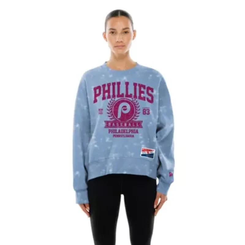 MLB Light Philadelphia Phillies Throwback Oversized Boxy Sweatshirt
