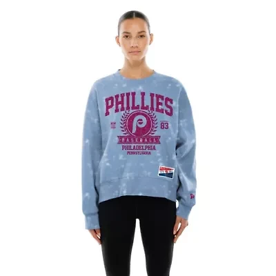 MLB Light Philadelphia Phillies Throwback Oversized Boxy Sweatshirt