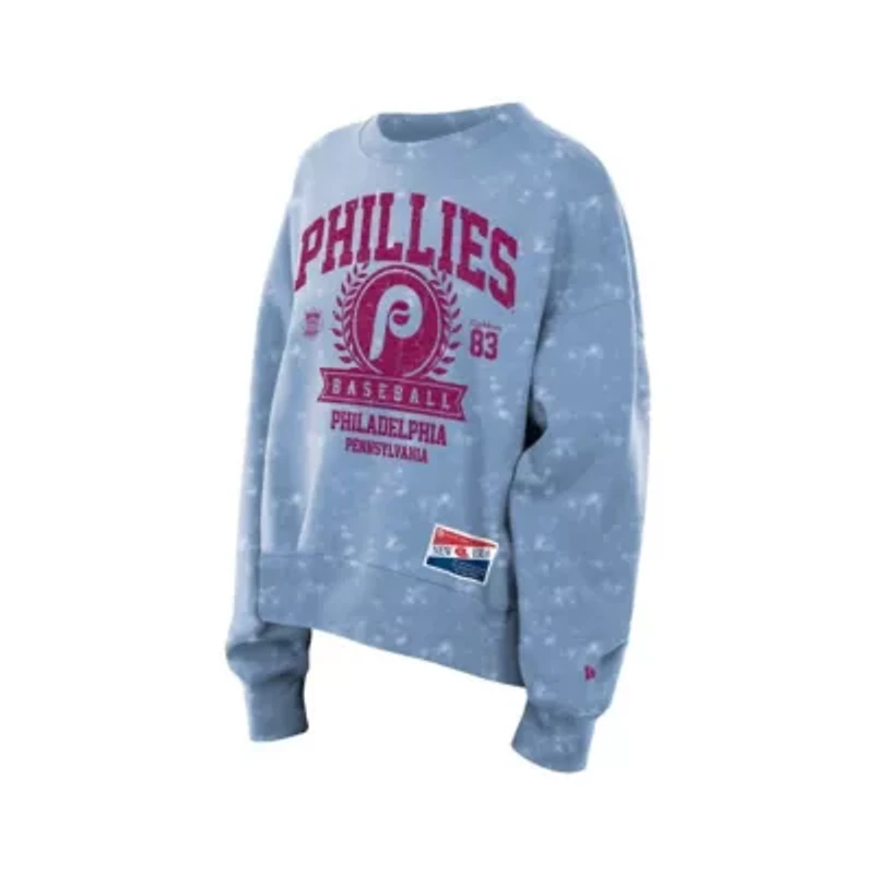 MLB Light Philadelphia Phillies Throwback Oversized Boxy Sweatshirt
