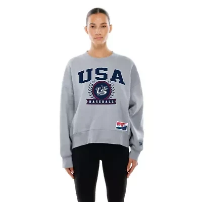 World Baseball USA 2026 Classic Mineral Wash Dolmen Sleeve Fleece Sweatshirt