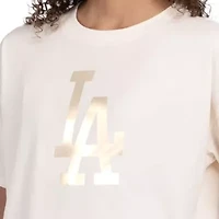 MLB Los Angeles Dodgers Pastels Boxy Cropped T-Shirt