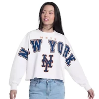 MLB New York Mets Bleachers Cropped Pullover Sweatshirt