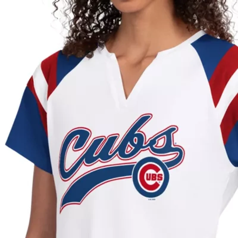 MLB Chicago Cubs Game On Notch Neck Raglan T-Shirt
