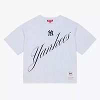 MLB New York Yankees Script Cropped Boxy T-Shirt