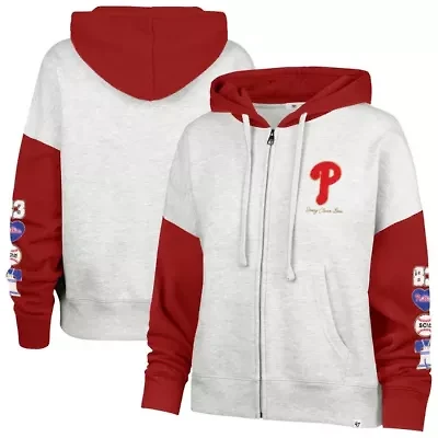 MLB x Lane Philadelphia Phillies Color Block Full-Zip Hoodie