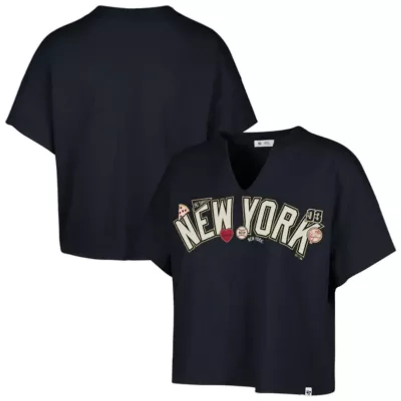MLB x Lane New York Yankees Oversized Notch Neck T-Shirt
