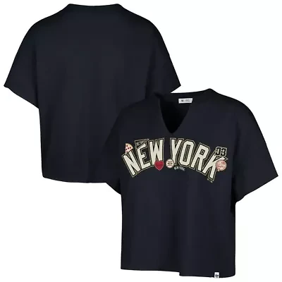 MLB x Lane New York Yankees Oversized Notch Neck T-Shirt