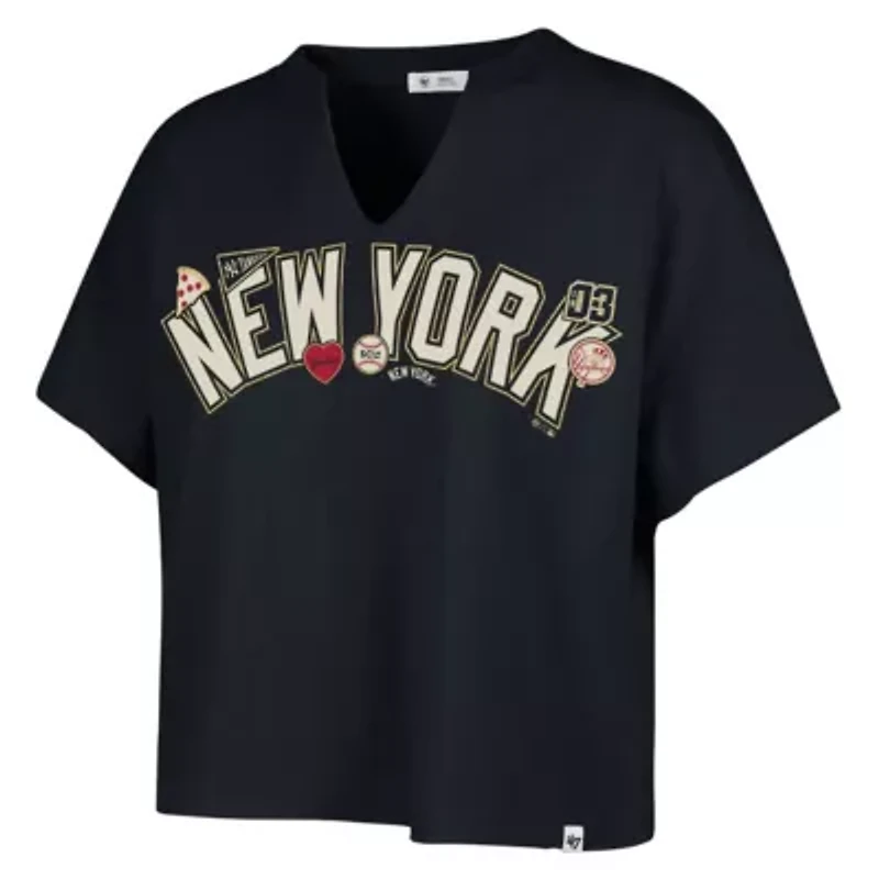 MLB x Lane New York Yankees Oversized Notch Neck T-Shirt
