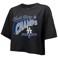 MLB Freddie Freeman Los Angeles Dodgers 2025 World Series s Name & Number Boxy Cropped T-Shirt