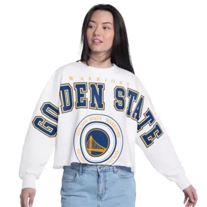 NBA Golden State Warriors Bleachers Cropped French Terry Sweatshirt