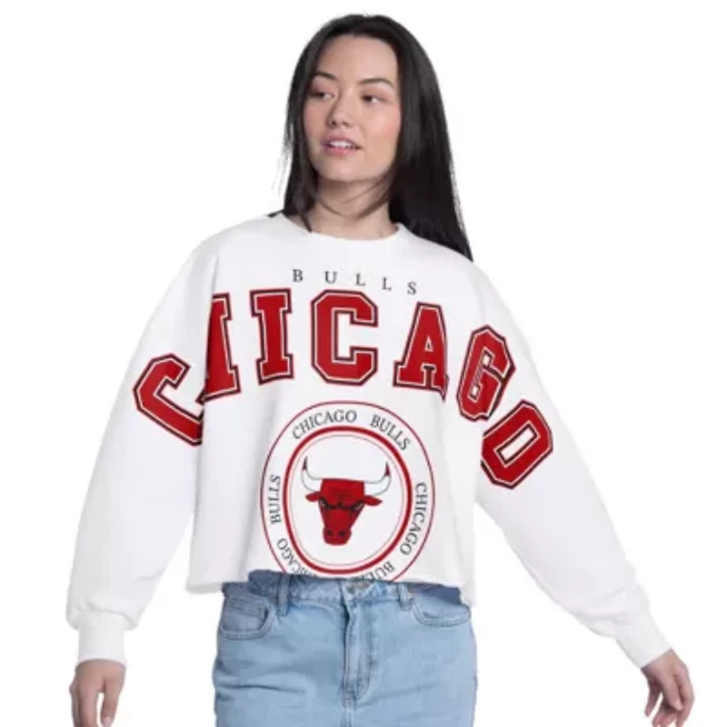 NBA Chicago Bulls Bleachers Cropped French Terry Sweatshirt