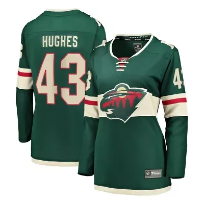 NHL Fanatics Quinn Hughes Minnesota Wild Home Breakaway Jersey