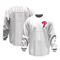 MLB Fanatics Philadelphia Phillies Baseball Stitch Long Sleeve T-Shirt